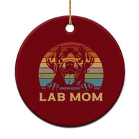 Lab Mom Ceramic Ornament Retro Sunset Dog Mom Gift - Wonder Print Shop
