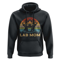 Lab Mom Hoodie Retro Sunset Dog Mom Gift - Wonder Print Shop