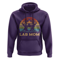 Lab Mom Hoodie Retro Sunset Dog Mom Gift - Wonder Print Shop