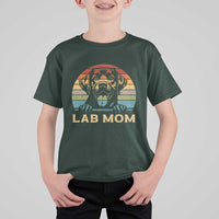 Lab Mom T Shirt For Kid Retro Sunset Dog Mom Gift - Wonder Print Shop