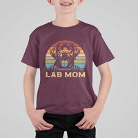 Lab Mom T Shirt For Kid Retro Sunset Dog Mom Gift - Wonder Print Shop