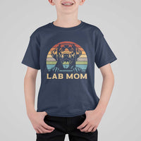 Lab Mom T Shirt For Kid Retro Sunset Dog Mom Gift - Wonder Print Shop