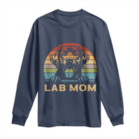 Lab Mom Long Sleeve Shirt Retro Sunset Dog Mom Gift - Wonder Print Shop