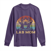 Lab Mom Long Sleeve Shirt Retro Sunset Dog Mom Gift - Wonder Print Shop