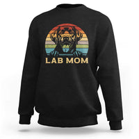 Lab Mom Sweatshirt Retro Sunset Dog Mom Gift - Wonder Print Shop