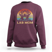 Lab Mom Sweatshirt Retro Sunset Dog Mom Gift - Wonder Print Shop