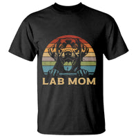 Lab Mom T Shirt Retro Sunset Dog Mom Gift - Wonder Print Shop
