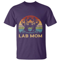 Lab Mom T Shirt Retro Sunset Dog Mom Gift - Wonder Print Shop