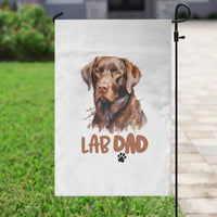 Chocolate Labrador Retriever Dad Garden Flag Dog Lover Gift - Wonder Print Shop