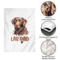 Chocolate Labrador Retriever Dad Garden Flag Dog Lover Gift - Wonder Print Shop