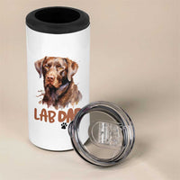 Chocolate Labrador Retriever Dad 4 in 1 Can Cooler Tumbler Dog Lover Gift - Wonder Print Shop