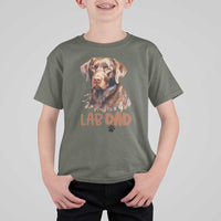 Chocolate Labrador Retriever Dad T Shirt For Kid Dog Lover Gift - Wonder Print Shop