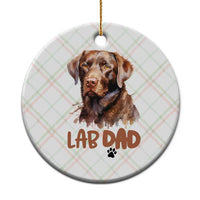 Chocolate Labrador Retriever Dad Ceramic Ornament Dog Lover Gift - Wonder Print Shop