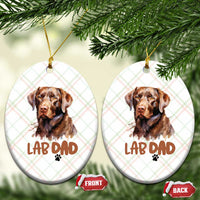 Chocolate Labrador Retriever Dad Ceramic Ornament Dog Lover Gift - Wonder Print Shop