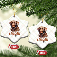 Chocolate Labrador Retriever Dad Ceramic Ornament Dog Lover Gift - Wonder Print Shop