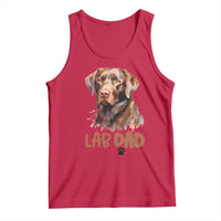 Chocolate Labrador Retriever Dad Tank Top Dog Lover Gift - Wonder Print Shop