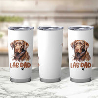 Chocolate Labrador Retriever Dad Tumbler Cup Dog Lover Gift - Wonder Print Shop