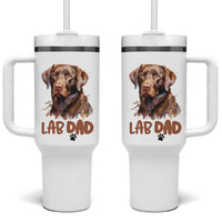 Chocolate Labrador Retriever Dad Tumbler With Handle Dog Lover Gift - Wonder Print Shop
