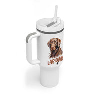 Chocolate Labrador Retriever Dad Tumbler With Handle Dog Lover Gift - Wonder Print Shop