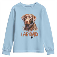 Chocolate Labrador Retriever Dad Youth Sweatshirt Dog Lover Gift - Wonder Print Shop