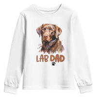 Chocolate Labrador Retriever Dad Youth Sweatshirt Dog Lover Gift - Wonder Print Shop