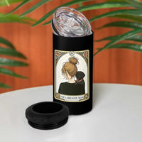 Black Labrador Mom 4 in 1 Can Cooler Tumbler Funny Tarot Card Dog Lover Gift - Wonder Print Shop