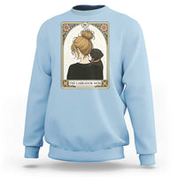 Black Labrador Mom Sweatshirt Funny Tarot Card Dog Lover Gift - Wonder Print Shop