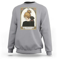 Black Labrador Mom Sweatshirt Funny Tarot Card Dog Lover Gift - Wonder Print Shop