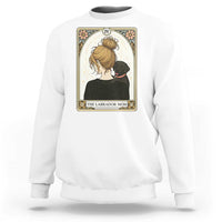 Black Labrador Mom Sweatshirt Funny Tarot Card Dog Lover Gift - Wonder Print Shop