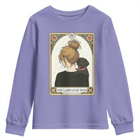Black Labrador Mom Youth Sweatshirt Funny Tarot Card Dog Lover Gift - Wonder Print Shop