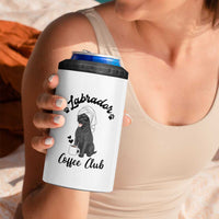 Labrador Coffee Club 4 in 1 Can Cooler Tumbler Funny Dog Lover Gift - Wonder Print Shop