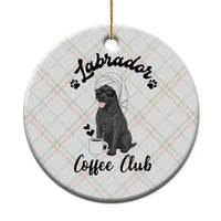 Labrador Coffee Club Ceramic Ornament Funny Dog Lover Gift - Wonder Print Shop