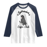 Labrador Coffee Club Raglan Shirt Funny Dog Lover Gift - Wonder Print Shop
