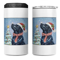 Cute Black Lab Christmas 4 in 1 Can Cooler Tumbler Holiday Dog Lover Gift Idea - Wonder Print Shop