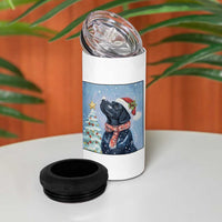 Cute Black Lab Christmas 4 in 1 Can Cooler Tumbler Holiday Dog Lover Gift Idea - Wonder Print Shop
