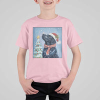 Cute Black Lab Christmas T Shirt For Kid Holiday Dog Lover Gift Idea - Wonder Print Shop