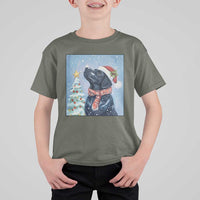 Cute Black Lab Christmas T Shirt For Kid Holiday Dog Lover Gift Idea - Wonder Print Shop
