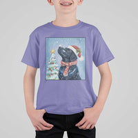 Cute Black Lab Christmas T Shirt For Kid Holiday Dog Lover Gift Idea - Wonder Print Shop
