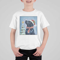 Cute Black Lab Christmas T Shirt For Kid Holiday Dog Lover Gift Idea - Wonder Print Shop