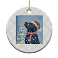 Cute Black Lab Xmas Ceramic Ornament Holiday Dog Lover Gift Idea - Wonder Print Shop