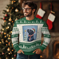 Cute Black Lab Xmas Ugly Christmas Sweater Holiday Dog Lover Gift Idea - Wonder Print Shop