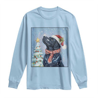 Cute Black Lab Christmas Long Sleeve Shirt Holiday Dog Lover Gift Idea - Wonder Print Shop