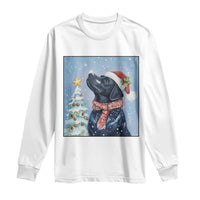 Cute Black Lab Christmas Long Sleeve Shirt Holiday Dog Lover Gift Idea - Wonder Print Shop