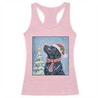 Cute Black Lab Christmas Racerback Tank Top Holiday Dog Lover Gift Idea - Wonder Print Shop