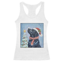 Cute Black Lab Christmas Racerback Tank Top Holiday Dog Lover Gift Idea - Wonder Print Shop