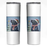 Cute Black Lab Christmas Skinny Tumbler Holiday Dog Lover Gift Idea - Wonder Print Shop