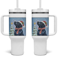 Cute Black Lab Christmas Tumbler With Handle Holiday Dog Lover Gift Idea - Wonder Print Shop