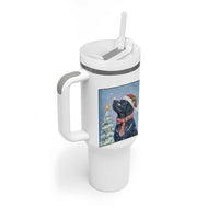 Cute Black Lab Christmas Tumbler With Handle Holiday Dog Lover Gift Idea - Wonder Print Shop