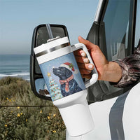 Cute Black Lab Christmas Tumbler With Handle Holiday Dog Lover Gift Idea - Wonder Print Shop