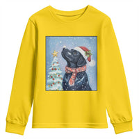 Cute Black Lab Christmas Youth Sweatshirt Holiday Dog Lover Gift Idea - Wonder Print Shop
